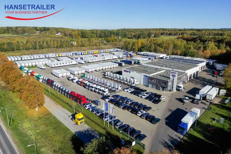 Hanse Trailer Liepkalnio g. 200F, Vilniuje, iš viršaus: nuomojamos puspriekabės, parduodama technika ir servisas
